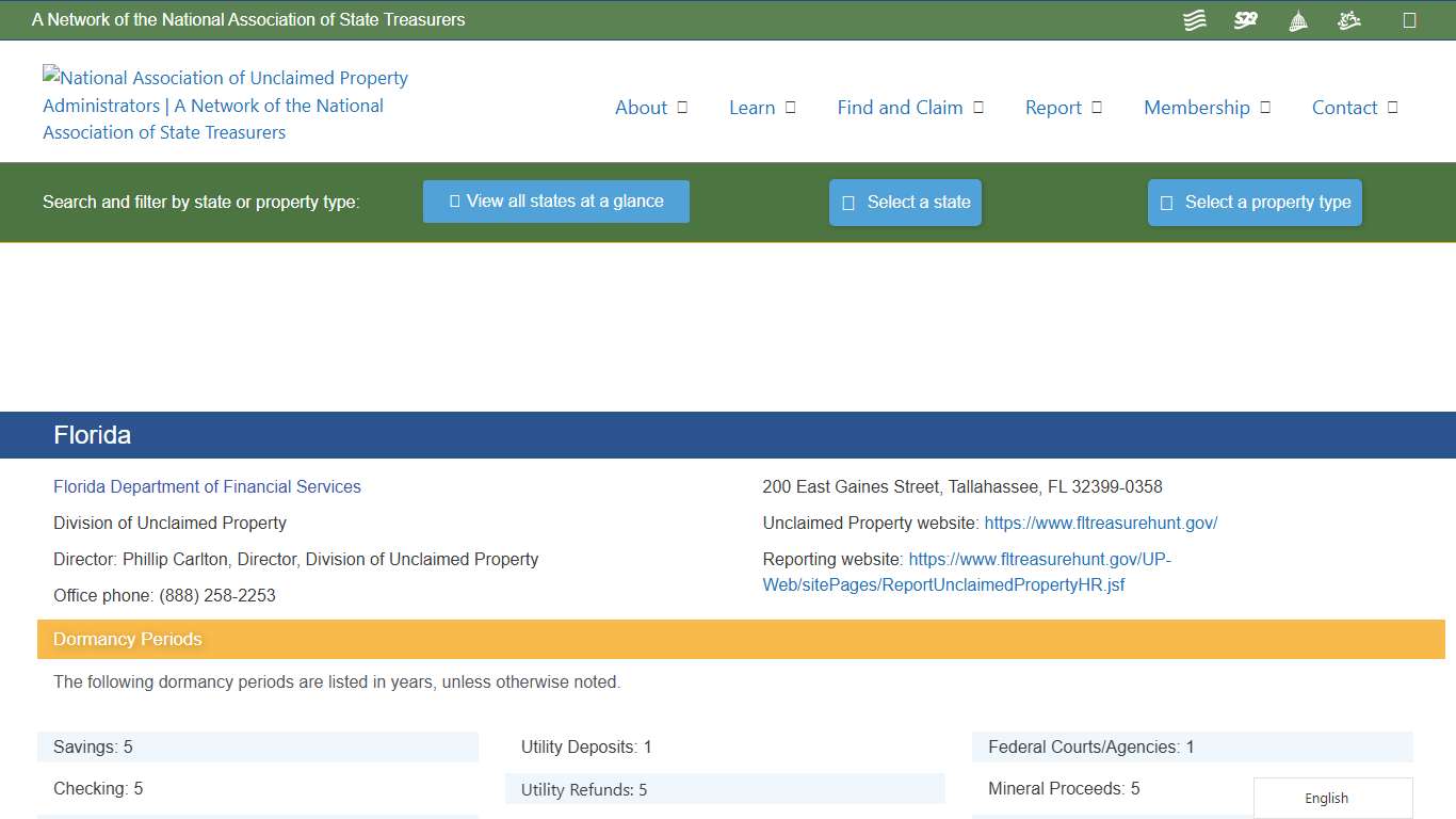 Florida – National Association of Unclaimed Property Administrators (NAUPA)